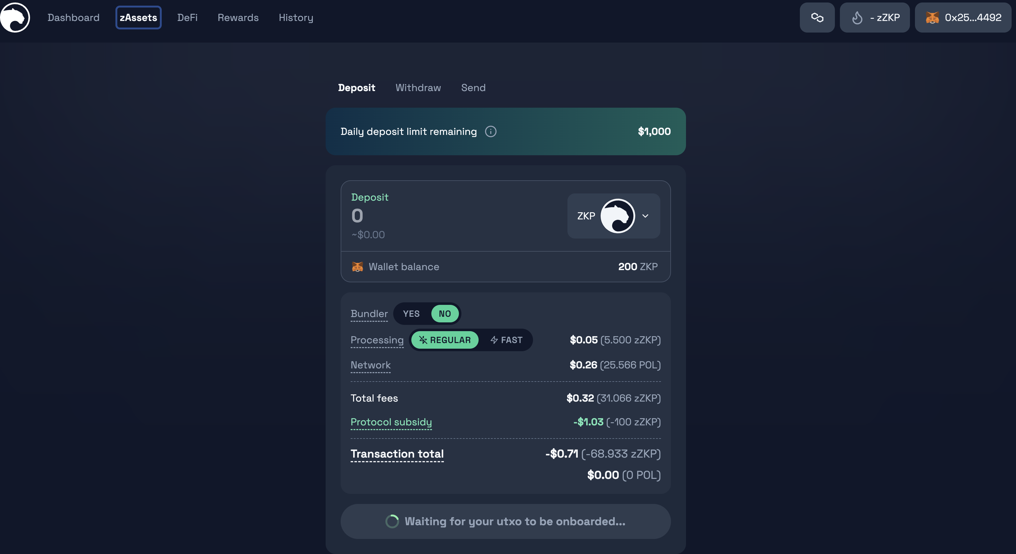 Panther Protocol project screenshot